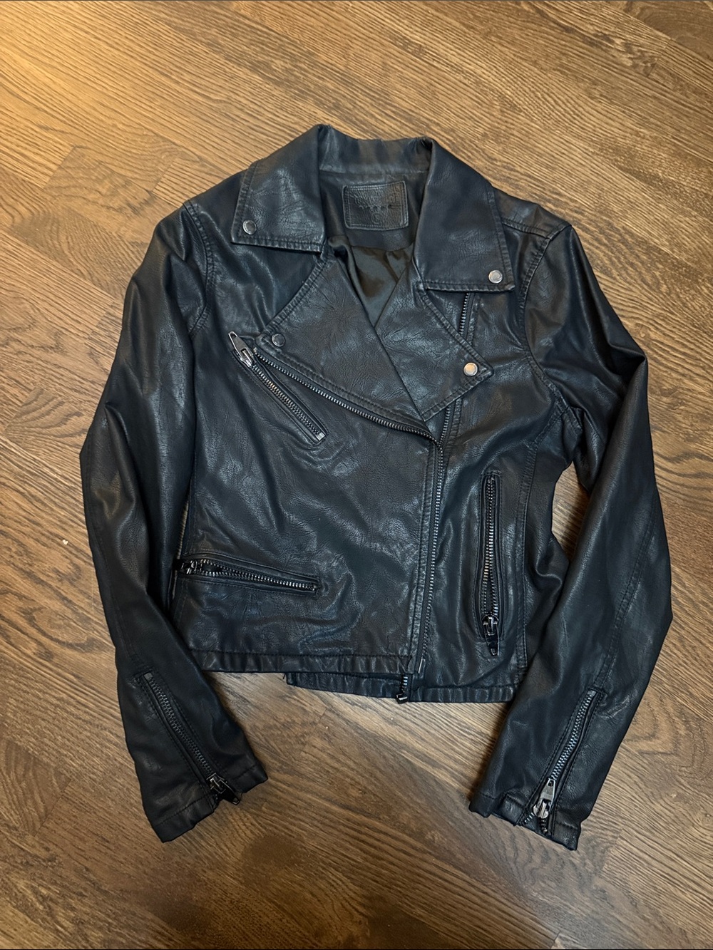 Blank NYC Black Faux Leather Moto Jacket
